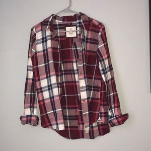 Juniors' SO® Plaid Button-Front Shirt